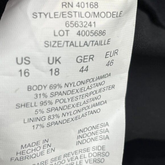 NEW MAGICSUIT Swipe Right Amal One-Shoulder Tankini Top Size 16 Black/Multi - Picture 3 of 6